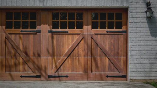 Wood garage doors