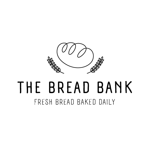 Minimalist logo design for bread shop