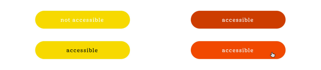 Yellow and orange CTA button examples