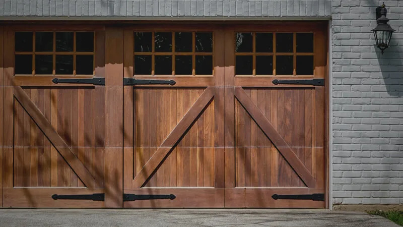 wooden garage door