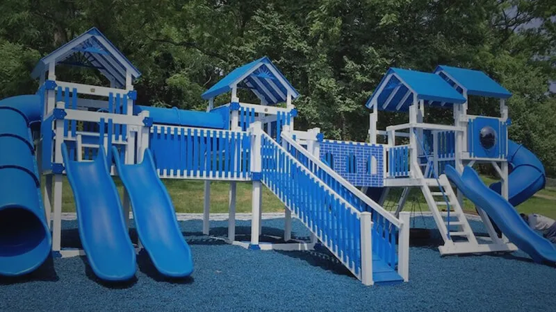 blue playset structures