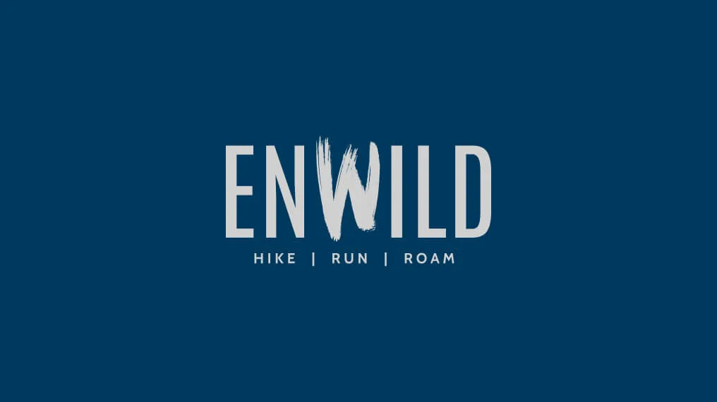enwild logo on blue background