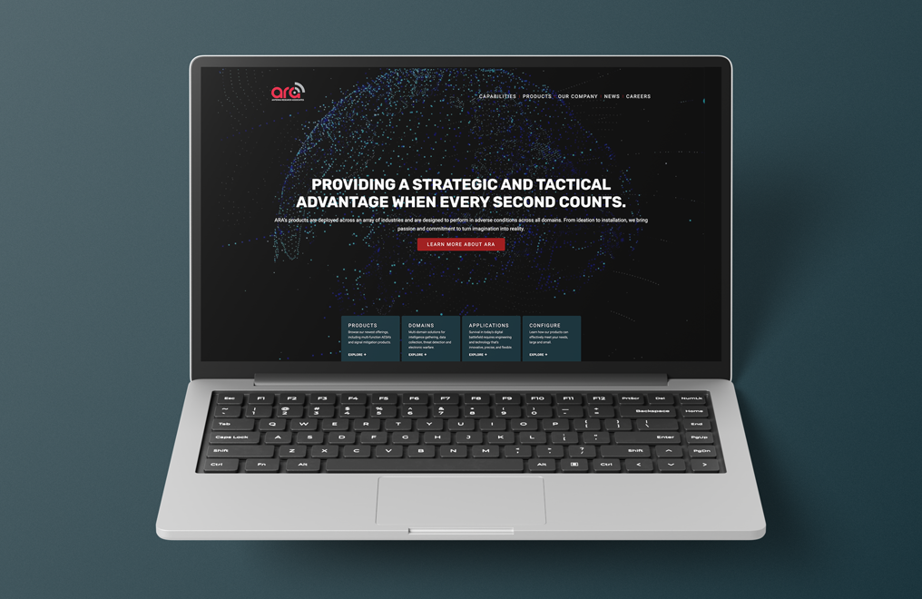 03 ARA Case Image 01 Antenna Research Associates (ARA): Website Design