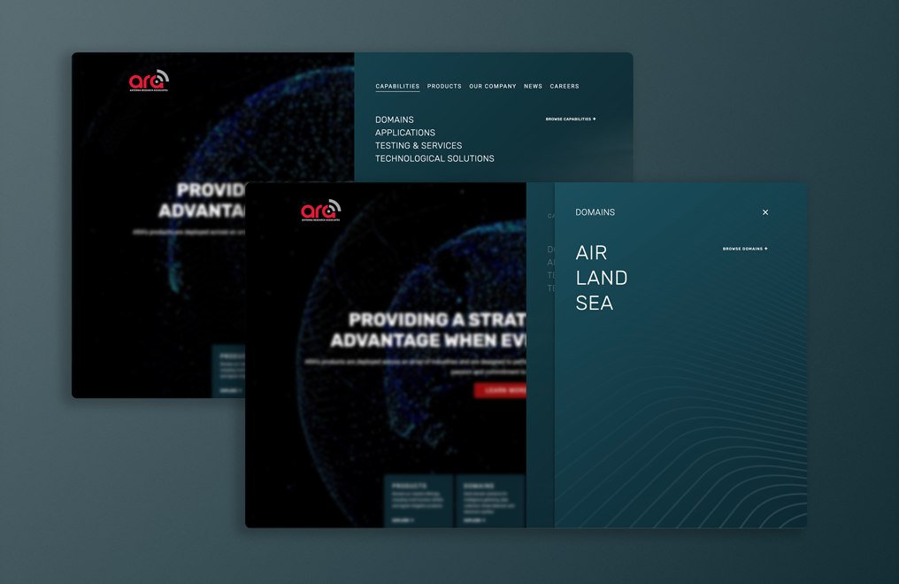 03 ARA Case Image 02 1 Antenna Research Associates (ARA): Website Design