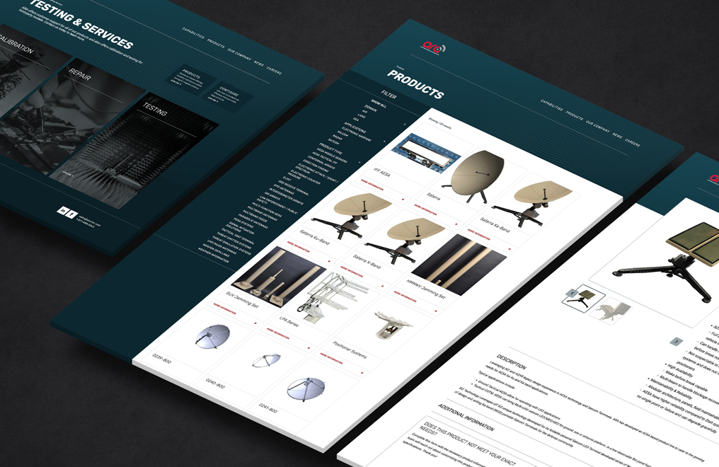 03 ARA Case Image 03 Antenna Research Associates (ARA): Website Design