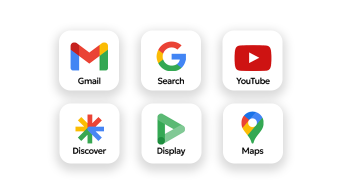 Performance Max placements for gmail, search, YouTube, Discover, Display, and Maps.