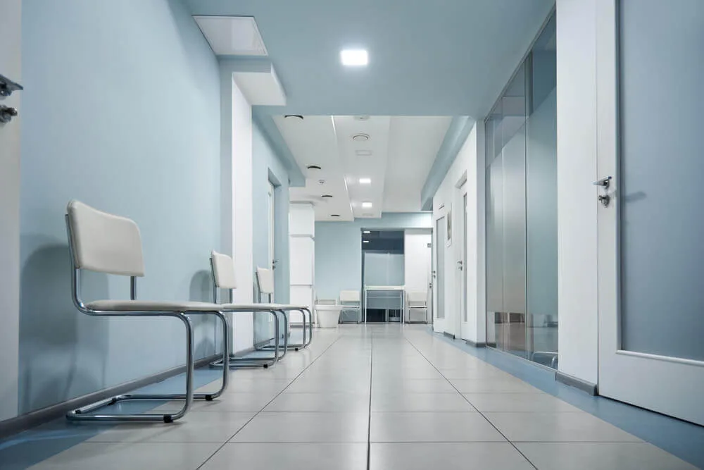 Healthcare Building Hallway Healthcare Digital Marketing Agency