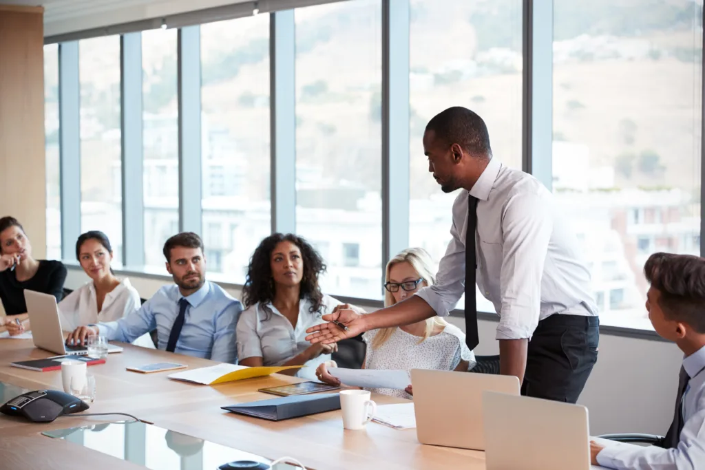 Business Meeting Discussing SEO Services SEO