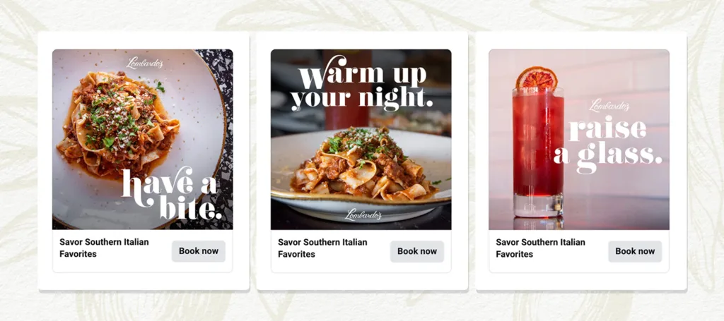 LMB Work 01 Lombardo’s: Paid Advertising, Organic Social, and Print Advertising