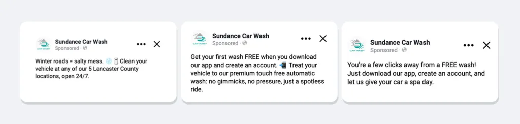 SUN Work 03 Sundance Car Wash: Paid Social Campaigns