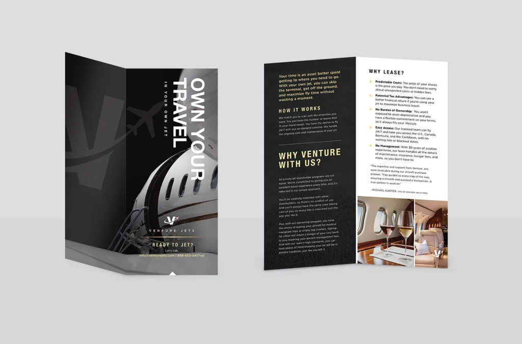 VJ Work 05 Venture Jets: Marketing Campaign