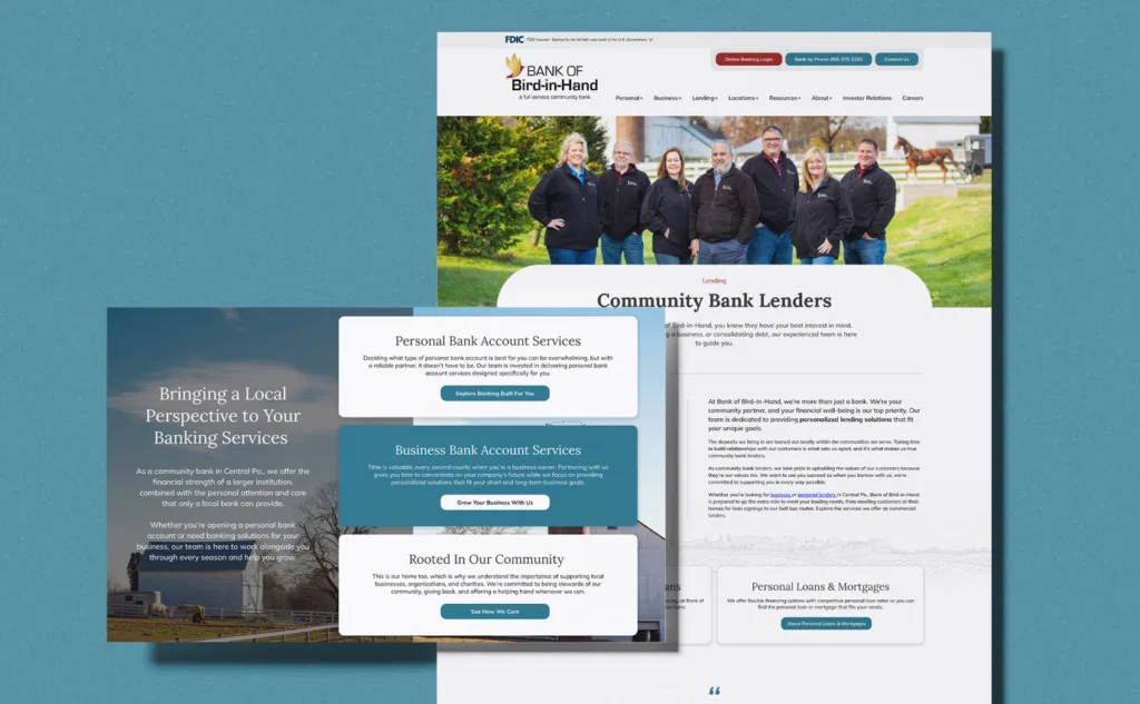 BBH Work 02 Bank of Bird-in-Hand: Website Design & IM Services