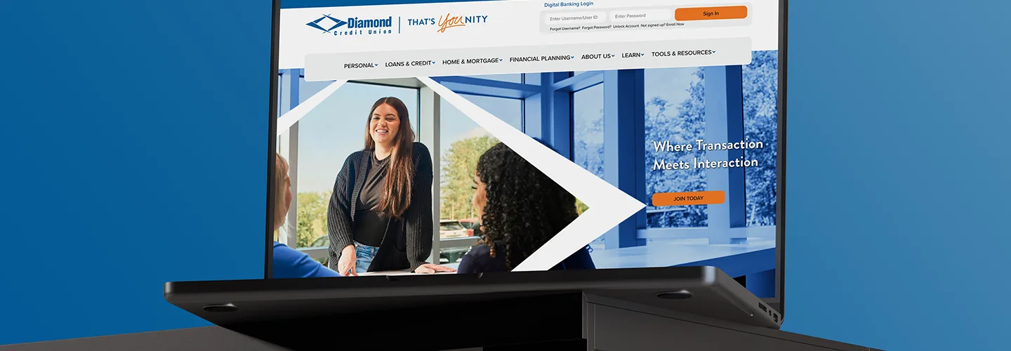 DiamondSite 25 Hero Diamond Credit Union: 2025 Website Redesign