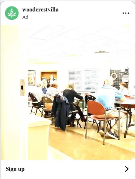 A video ad with an over-exposed filter from the Meta Advantage+ add video effects feature
